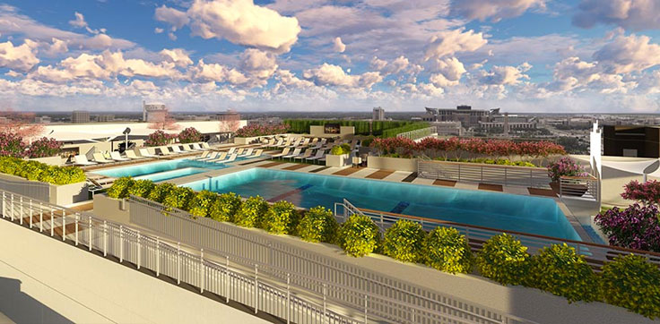 Rendering of resort style pool