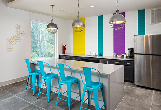 A kitchen with modern appliances